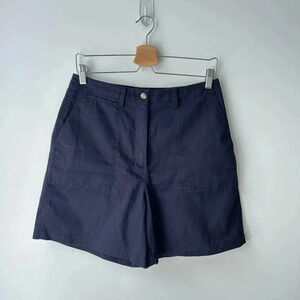 Talbots Navy Cotton Casual Shorts